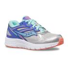 Cohesion 14 Lace Sneaker, Silver | Periwinkle | Turq, dynamic 2