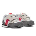 Jazz Hook & Loop Sneaker, White/Grey/Red, dynamic 2