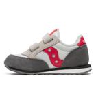 Jazz Hook & Loop Sneaker, White/Grey/Red, dynamic 3
