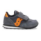 Baby Jazz Hook & Loop Sneaker, Grey/Orange, dynamic 2