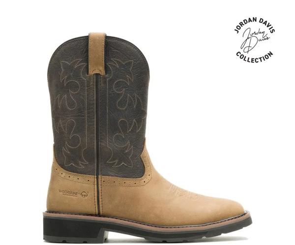 Wolverine x Jordan Davis Rancher Fleur-De-Lis Soft-Toe Waterproof Wellington, Bungee Cord, dynamic