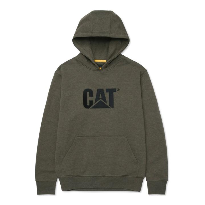 Trademark Hooded Sweatshirt, Army Moss Heather, dynamic
