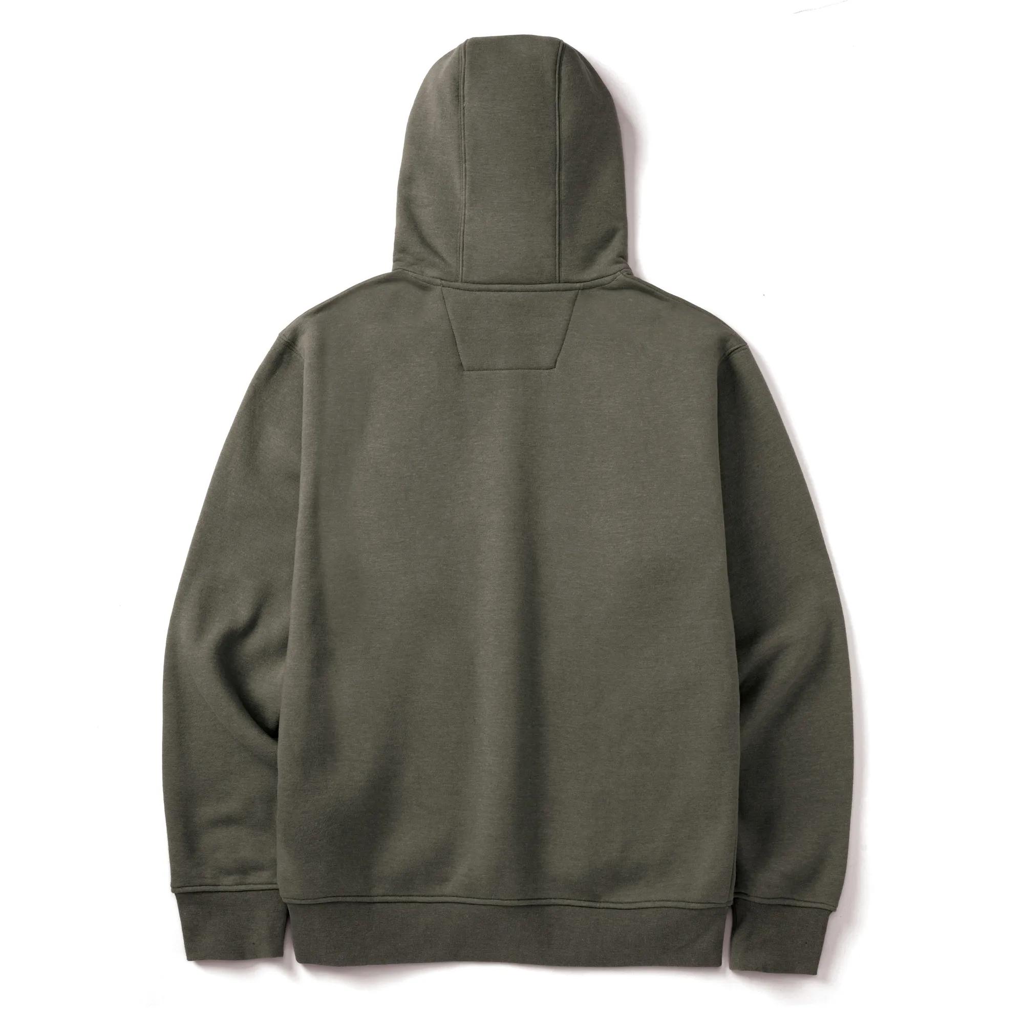 Trademark Hooded Sweatshirt, Army Moss Heather, dynamic 2