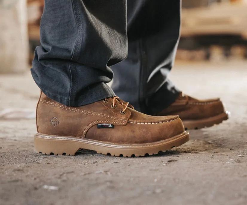 Floorhand Moc-Toe 6" Steel-Toe Work Boot, Tan, dynamic 3