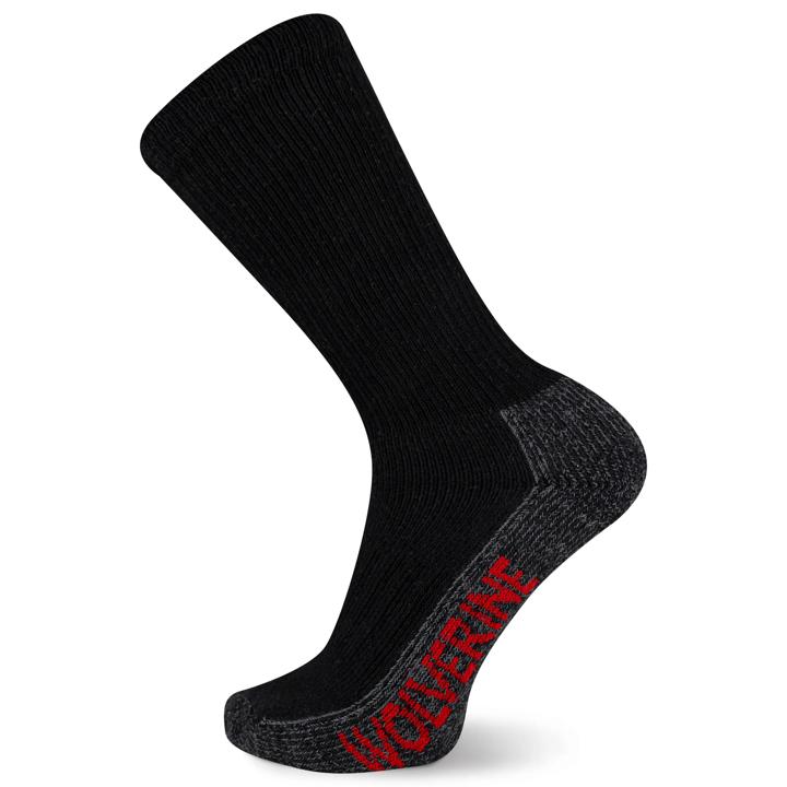 2-PK Steel-Toe Cotton Over-the-Calf Sock, Black, dynamic