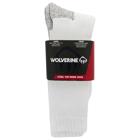 2-PK Steel-Toe Cotton Crew Sock, White, dynamic 3