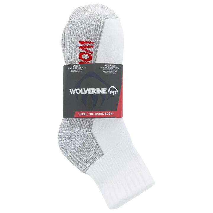 2-PK Steel-Toe Cotton Quarter Sock - Socks | Wolverine