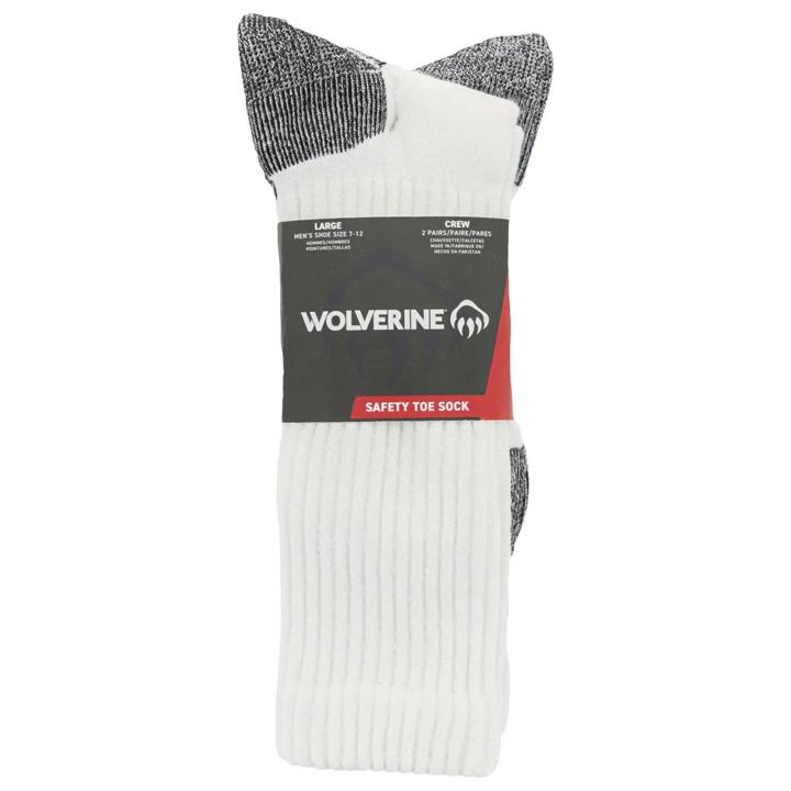 2-PK Safety-Toe Moisture-Wicking Crew Sock - Socks | Wolverine