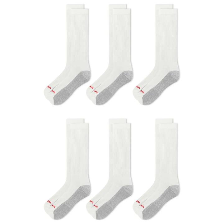 冷却グローブソックス 6-PK Cotton Comfort Steel-Toe Crew Sock - Socks | Wolverine