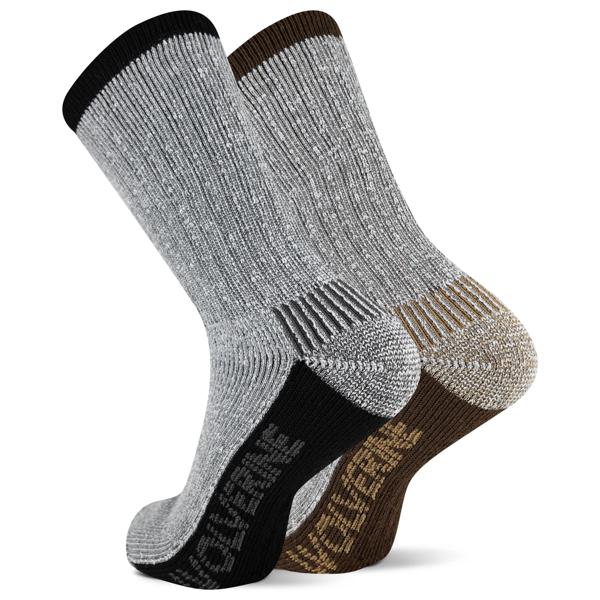 2-PK Luton Thermal Crew Sock, Black, dynamic