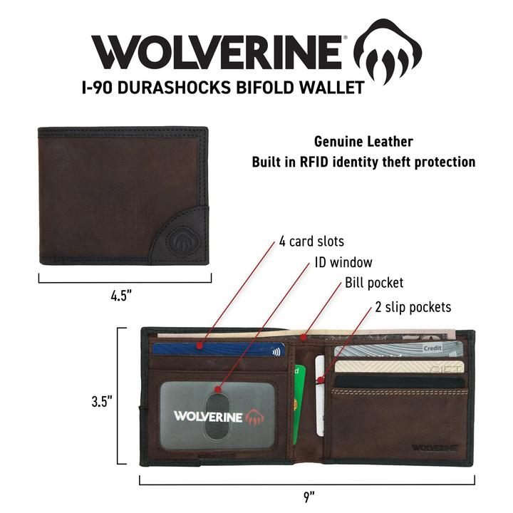 Men - I-90 DuraShocks® Bifold Wallet - Accessories | Wolverine