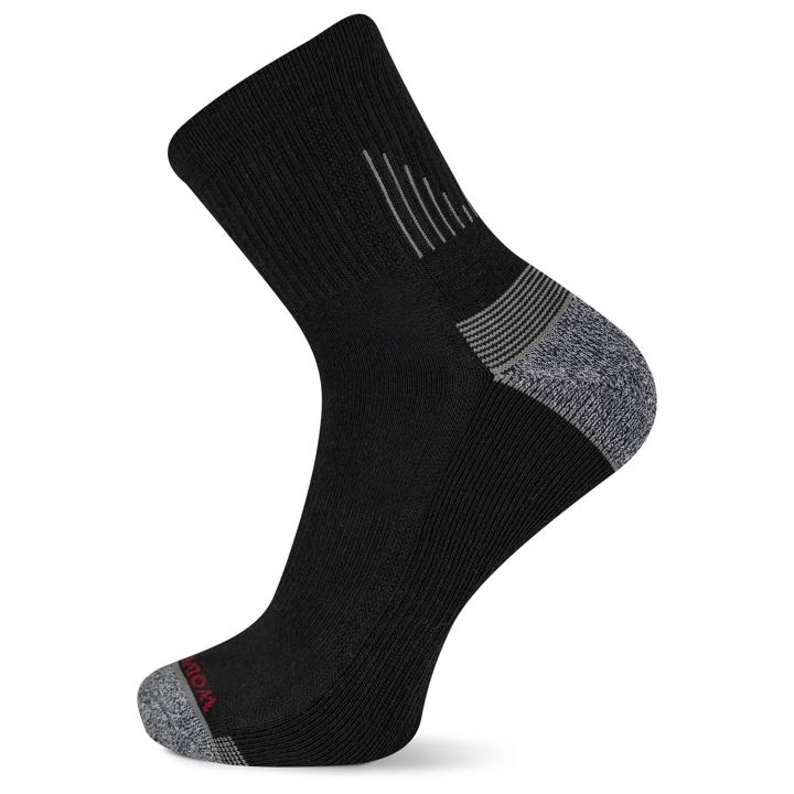 6-PK Performance Quarter Work Sock, Black, dynamic