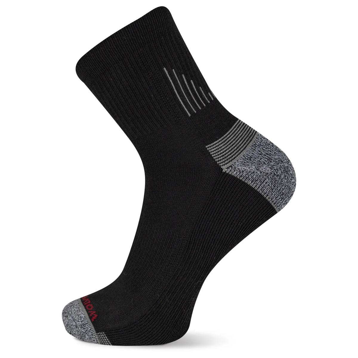 6-PK Performance Quarter Work Sock, Black, dynamic 1