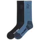 Wolverine x Jordan Davis 2pk Crew Sock, Black, dynamic 3