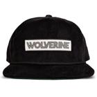 Patch Flat Brim Corduroy Cap, Black Olive, dynamic 1