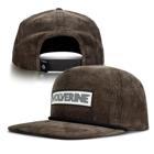 Patch Flat Brim Corduroy Cap, Black, dynamic 5