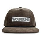 Patch Flat Brim Corduroy Cap, Black, dynamic 1