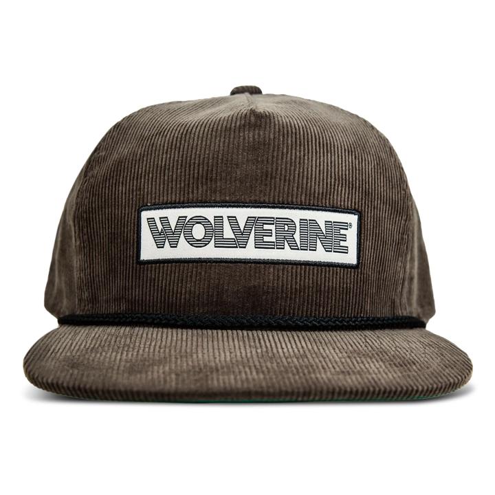 Patch Flat Brim Corduroy Cap, Black, dynamic