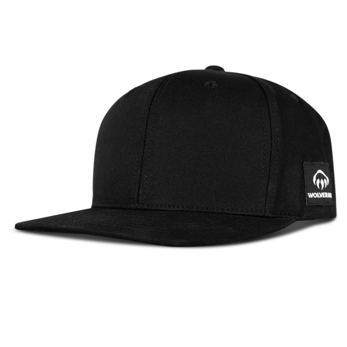 Flat Brim 6-Panel Cap, Black, dynamic 1
