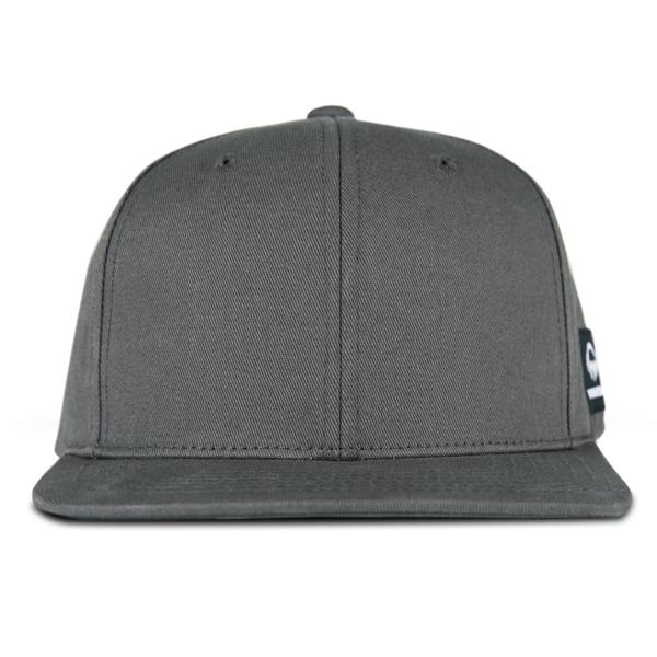 Flat Brim 6-Panel Cap, Dark Grey, dynamic