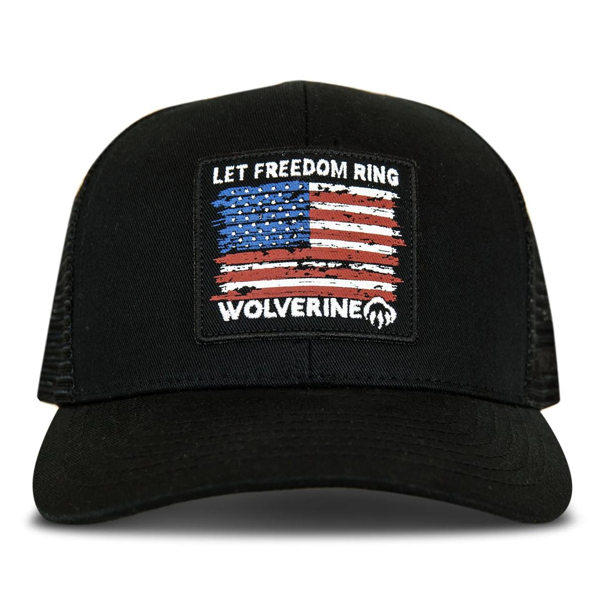 Let Freedom Ring Patch Trucker Cap, Black, dynamic 1