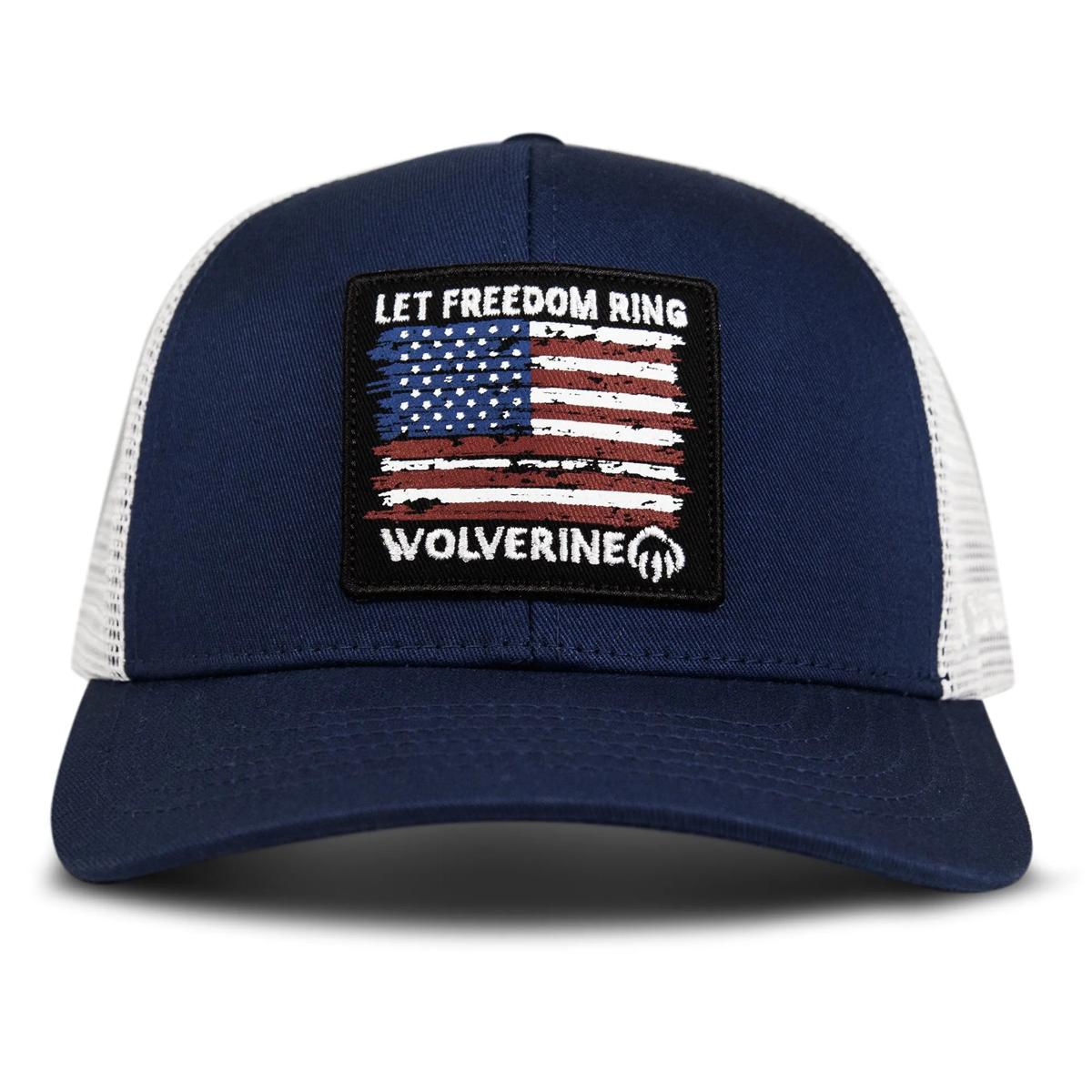 Let Freedom Ring Patch Trucker Cap, Navy, dynamic 1