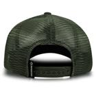 American Flag Leather Patch Trucker Cap, Olive, dynamic 5