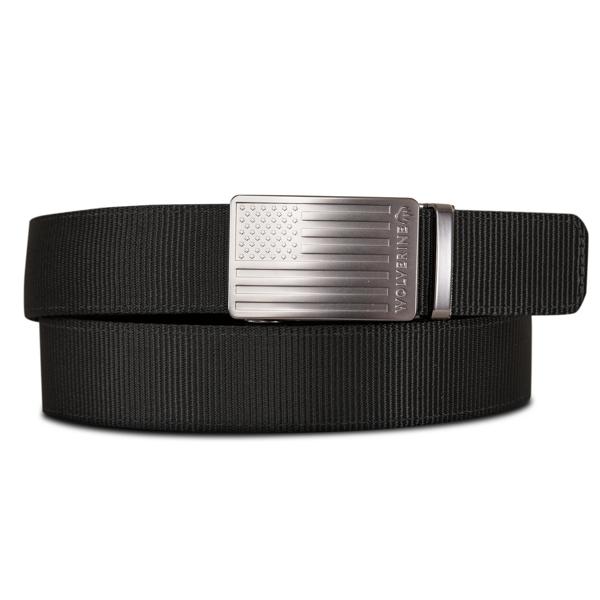 American Flag Ratchet Belt, Black, dynamic