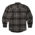 Glacier Heavyweight Long Sleeve Flannel Shirt, Onyx Black Plaid, dynamic 2