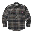 Glacier Heavyweight Long Sleeve Flannel Shirt, Gunmetal Plaid, dynamic 1