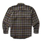 Glacier Heavyweight Long Sleeve Flannel Shirt, Black Olive Plaid, dynamic 2