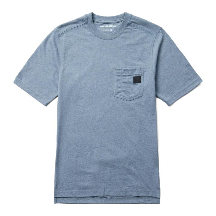 Guardian Cotton&trade; Pocket Tee, Blue Heather, dynamic