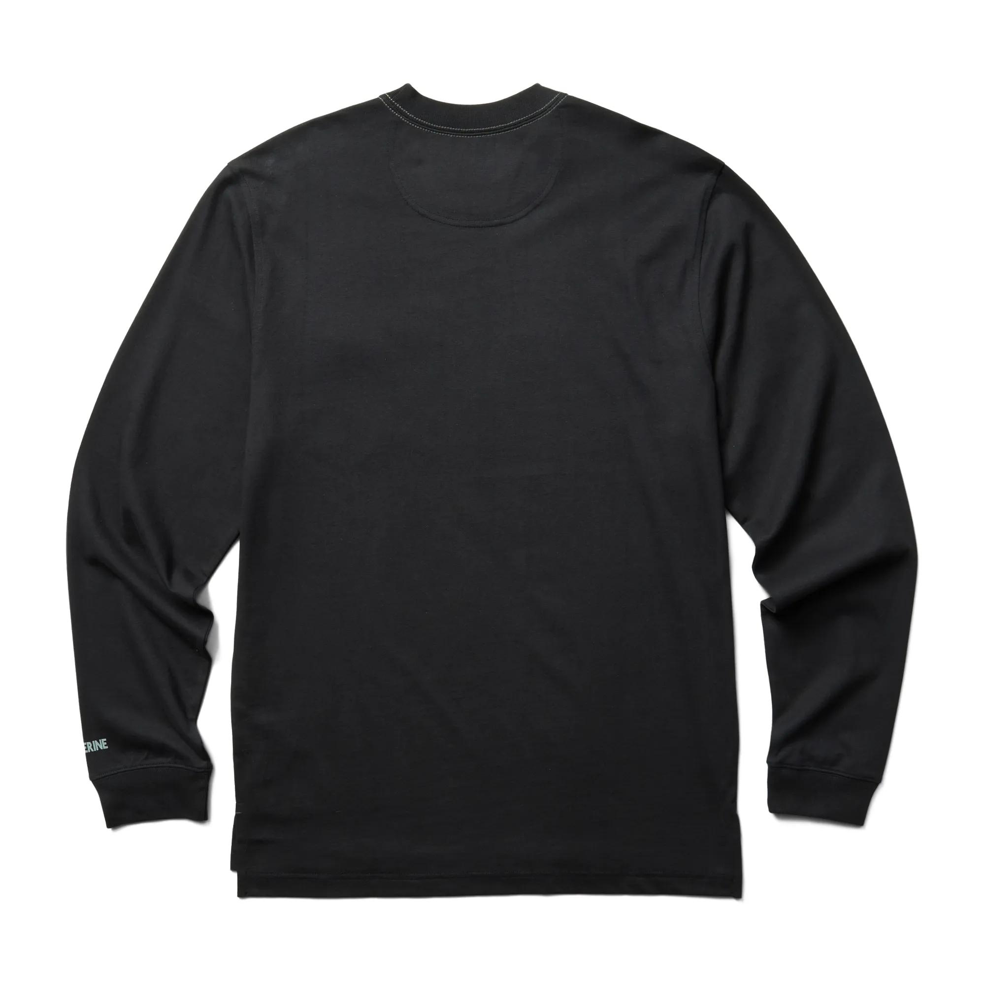 Guardian Cotton&trade; Long Sleeve Pocket Tee, Black, dynamic 3