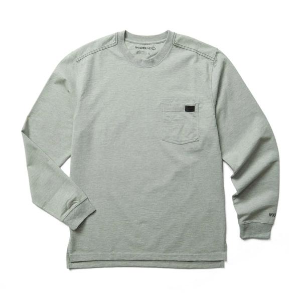 Guardian Cotton&trade; Long Sleeve Pocket Tee, Light Grey Heather, dynamic