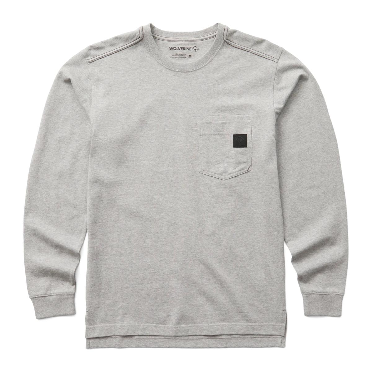Guardian Cotton&trade; Long Sleeve Pocket Tee, Light Grey Heather, dynamic 1