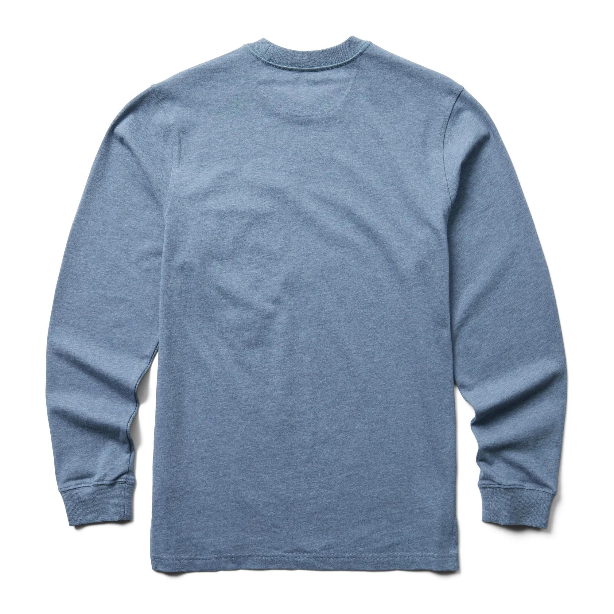 Guardian Cotton&trade; Long Sleeve Pocket Tee, Blue Heather, dynamic 3