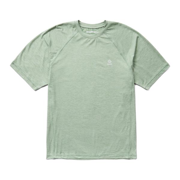 Sun-Stop Eco Short Sleeve Tee, Green Heather, dynamic