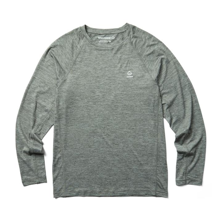 Sun-Stop Eco Long Sleeve Tee, Gunmetal Heather, dynamic