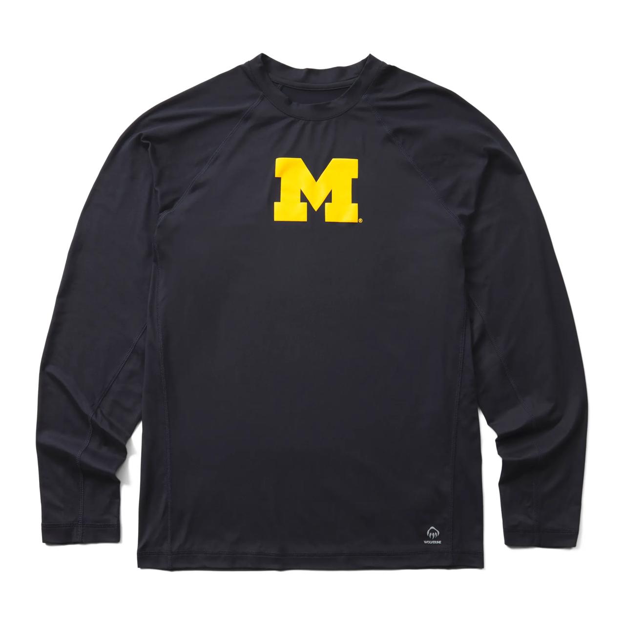 Wolverine X Valiant U of M Sun Stop Eco Long Sleeve Tee