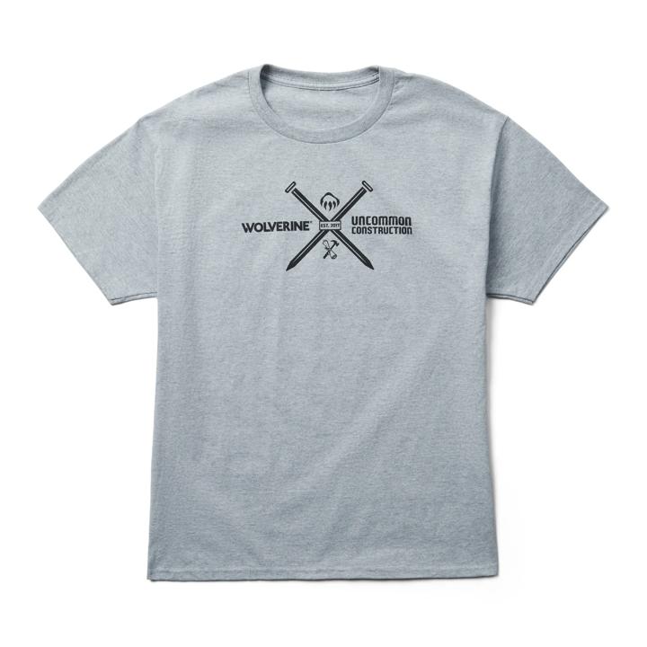 unCommon Construction Collection &ndash; Short Sleeve Graphic Tee, Grey Heather, dynamic