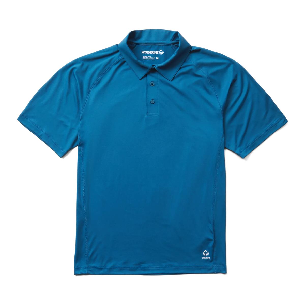 Sun-Stop Eco Short Sleeve Polo, Lake Blue, dynamic 1