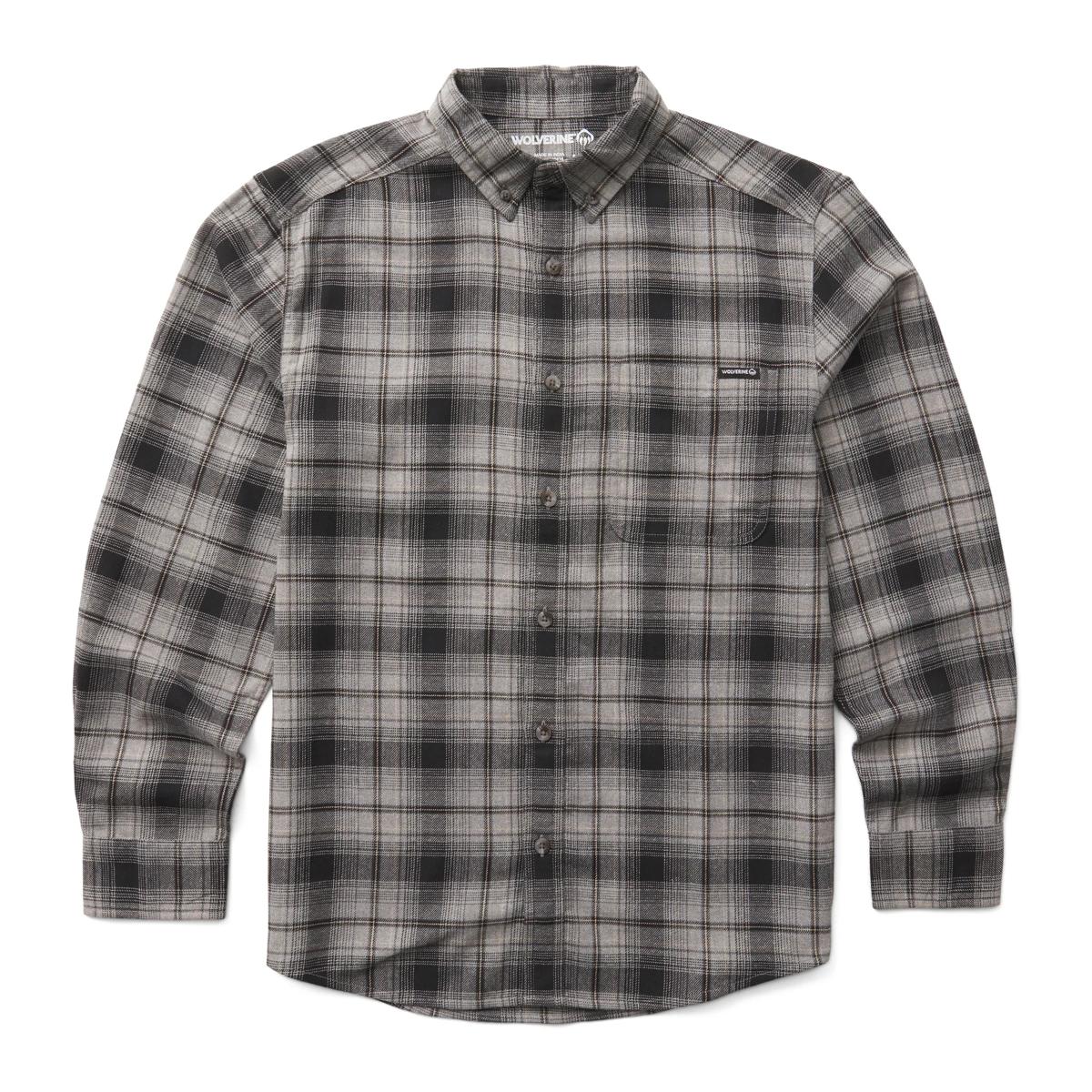 Hastings Flannel Shirt, Grey Stone, dynamic 1