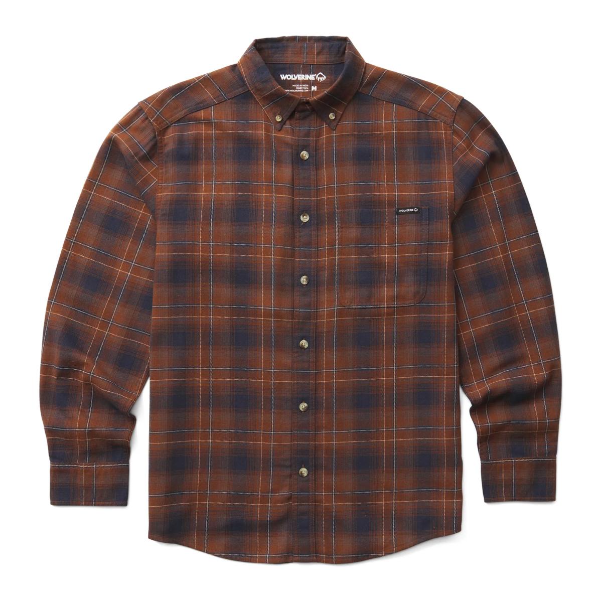 Hastings Flannel Shirt, Dark Earth, dynamic 1