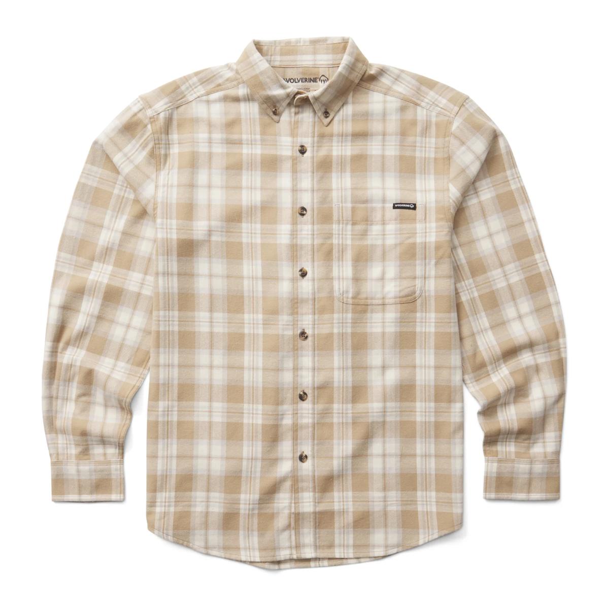 Hastings Flannel Shirt, Sand, dynamic 1