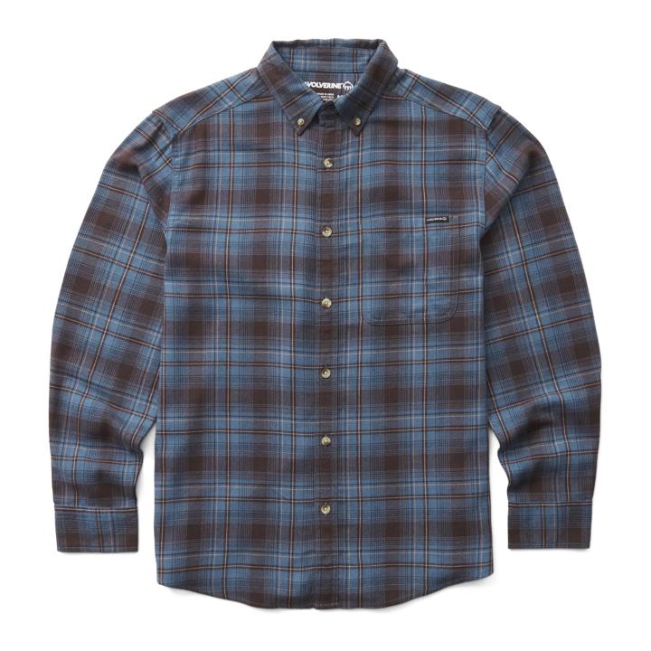 Hastings Flannel Shirt, Dusk Blue Plaid, dynamic