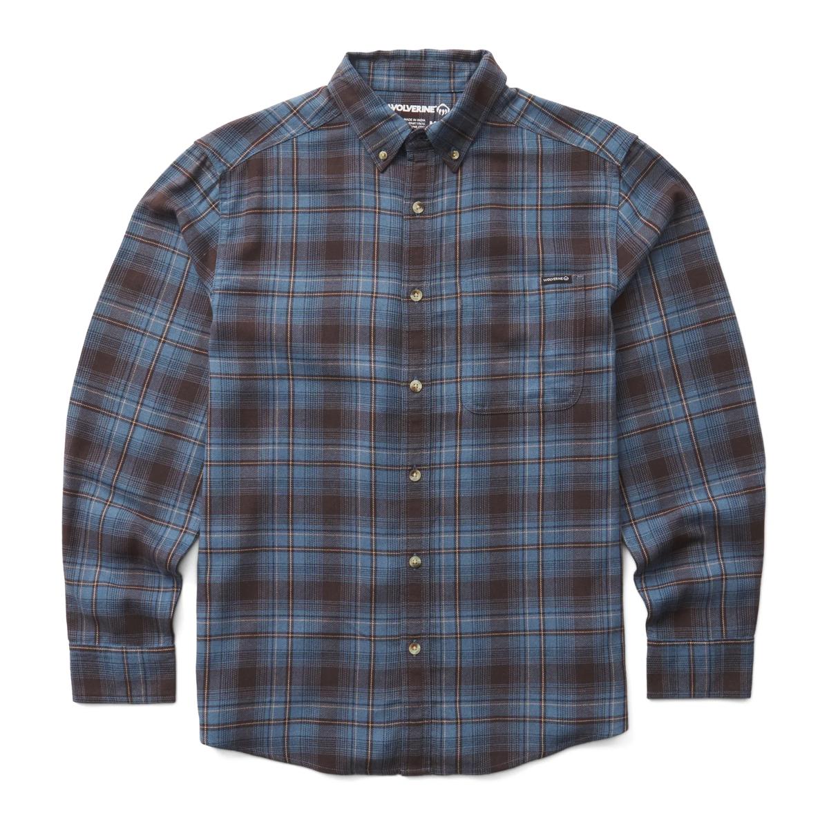 Hastings Flannel Shirt, Dusk Blue Plaid, dynamic 1