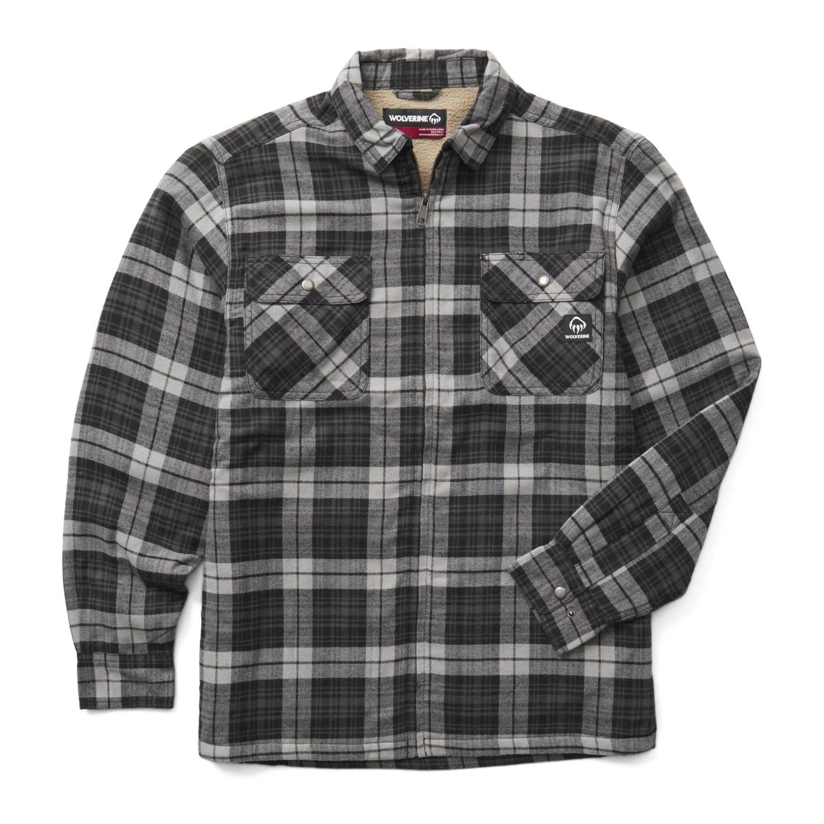 Hastings Sherpa Lined Zip Shirt-Jac, Gray, dynamic 1