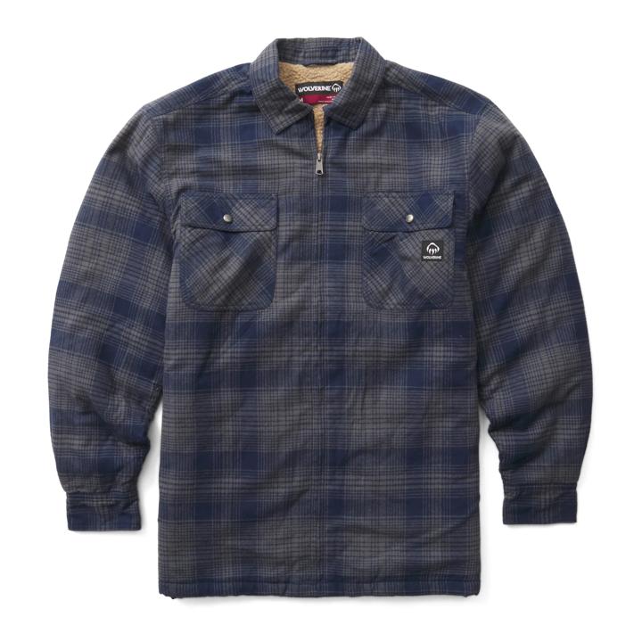 Hastings Sherpa Lined Zip Shirt-Jac, True Navy, dynamic