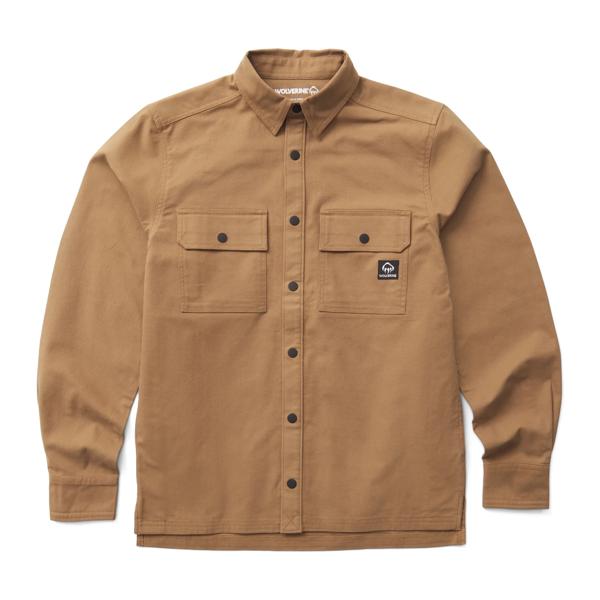 Steelhead Stretch Canvas Overshirt, Hickory, dynamic