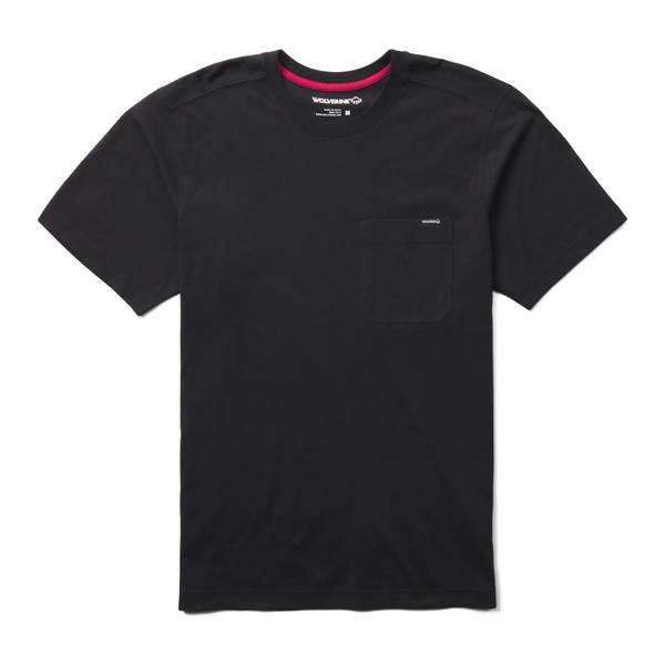 Classic Short Sleeve Pocket Tee, Black, dynamic